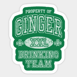 Ginger Drinking Team St Patricks Day Sticker